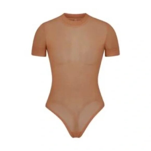 SKIMS Summer Mesh T-Shirt Bodysuit Sienna Large - Picture 13 of 13
